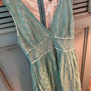 Flying Tomato Teal Lace Dress